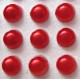Półperełki okrągłe 6 mm (czerwony) - 100 szt.