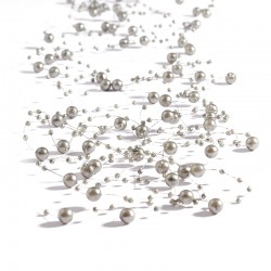 Girlandy perłowe 1,35 m (srebrne) - 5 szt.