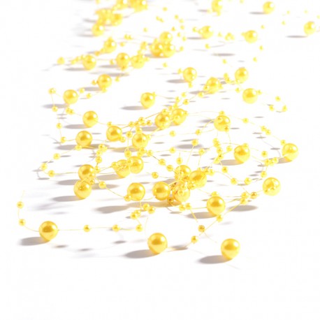 Girlandy perłowe 1,35 m (żółte) - 5 szt.