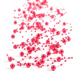 Girlandy perłowe 1,35 m (czerwone) - 5 szt.