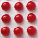 Półperełki okrągłe 2 mm (czerwony) - 176 szt.