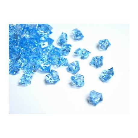 Lód akrylowy, mały 1,4 x 1,1 cm (jasno niebieski) - 780 szt.